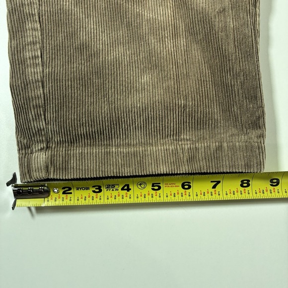 Vintage Brooks Brothers Corduroy Pants 33x29 Brown Relaxed 90s Old Money (34x32) - Picture 9 of 10